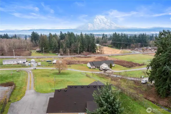 Stunning mountain views on a clear day.