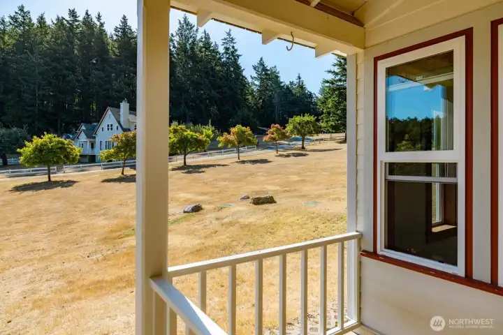 The historic original farmhouse now houses caretaker offices, library, and community space.