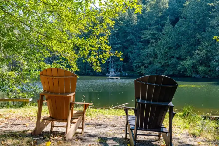 The lake is the best place to jump in on our warm summer days.