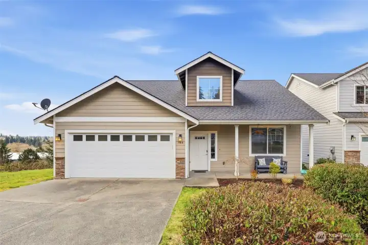 Giving off Craftsman vibes, this home has a welcoming front porch and accessible entry with no-step garage and front door entry. Master is on the main.