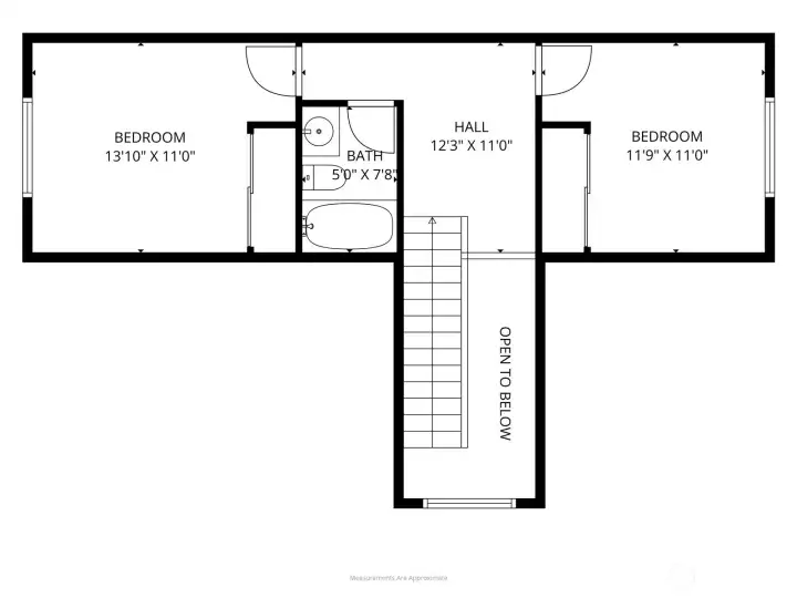 Second level floorplan