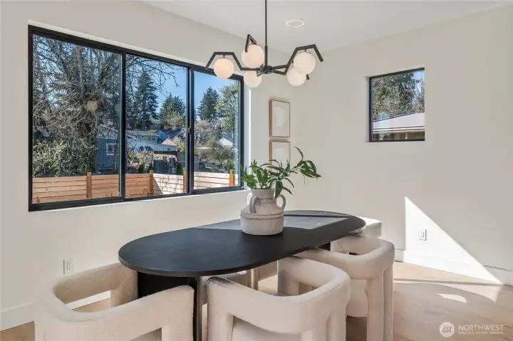 Spacious dining room