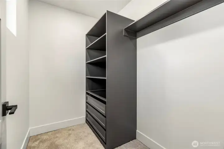Both bedrooms have walk in closets with storage