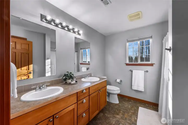 Bathroom features clean finishes and  functional design. Well-maintained and easy  to personalize.