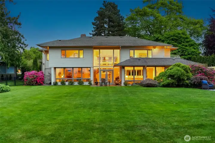 A huge level backyard offers endless possibilities!