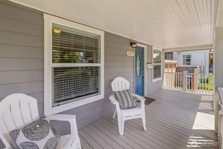 Large covered porch.