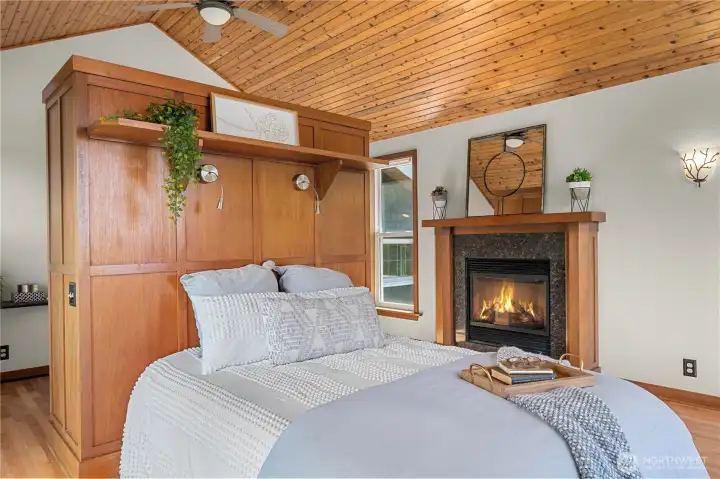 Cozy primary fireplace