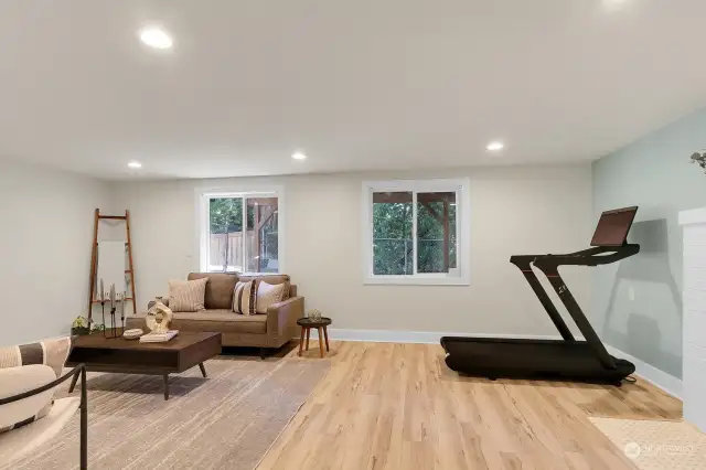 Room for relaxing and exercise.