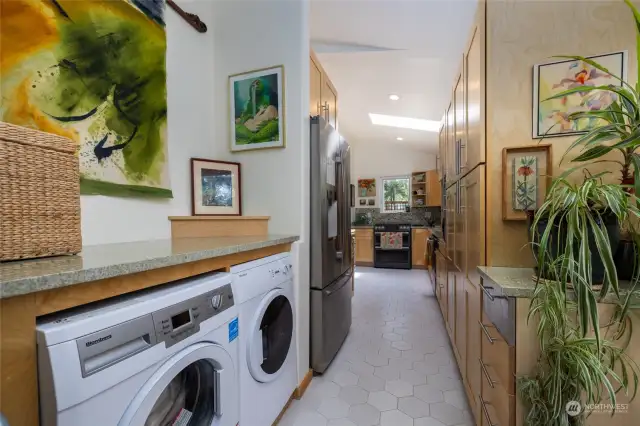 Utility area right when you enter the kitchen from the entry.