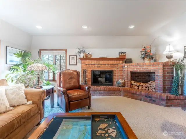 Family Room, Wood Burning Fireplace