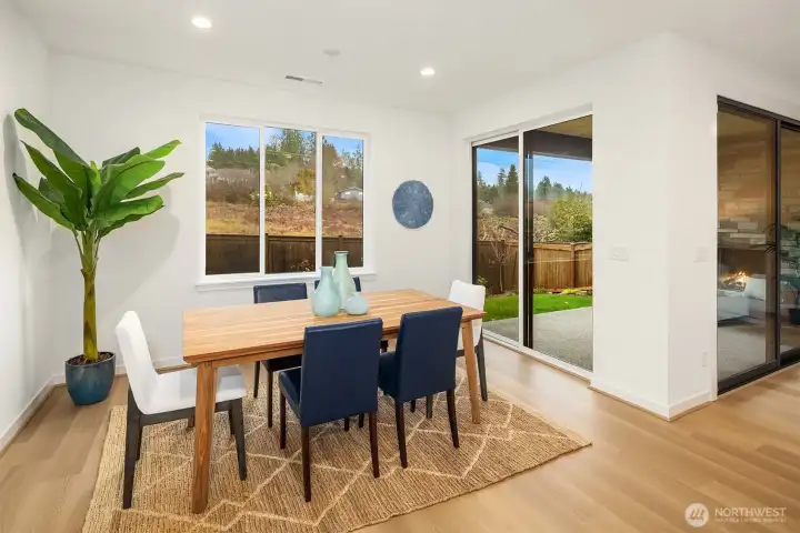 Dining area off of kitchen