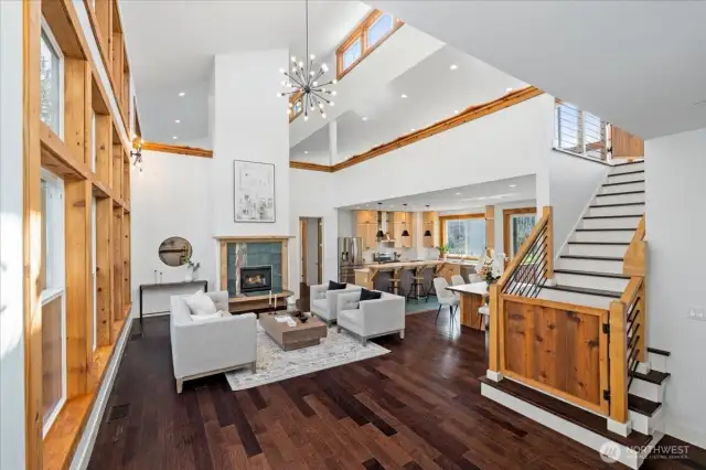 Vaulted ceilings allowing natural lights