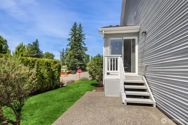 Deck from Kitchen to Patio and Side Yard
