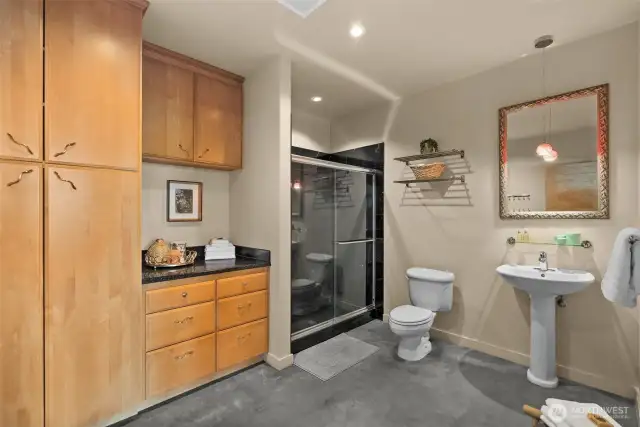 3/4 bathroom downstairs