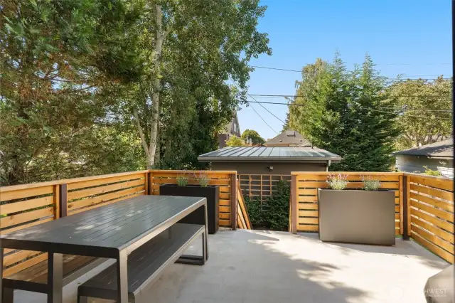 Expansive deck, directly off the kitchen