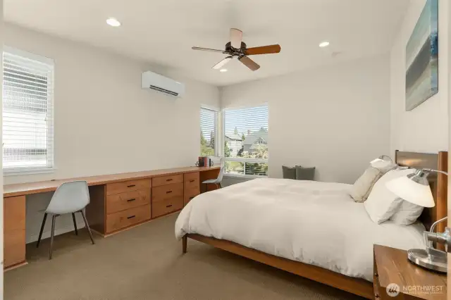 Generously sized primary suite