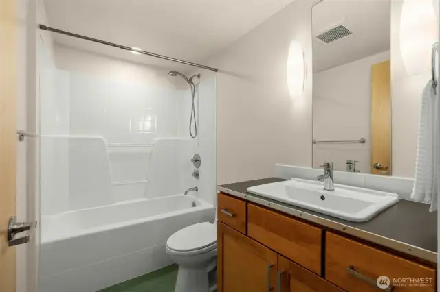 Full bathroom on the lower level