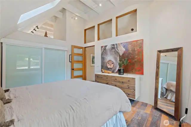 Lots of storage in bedroom.