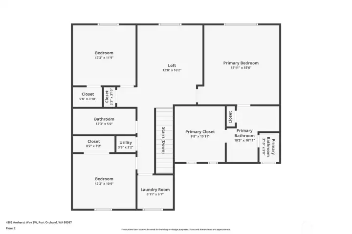 Floor plan upstairs