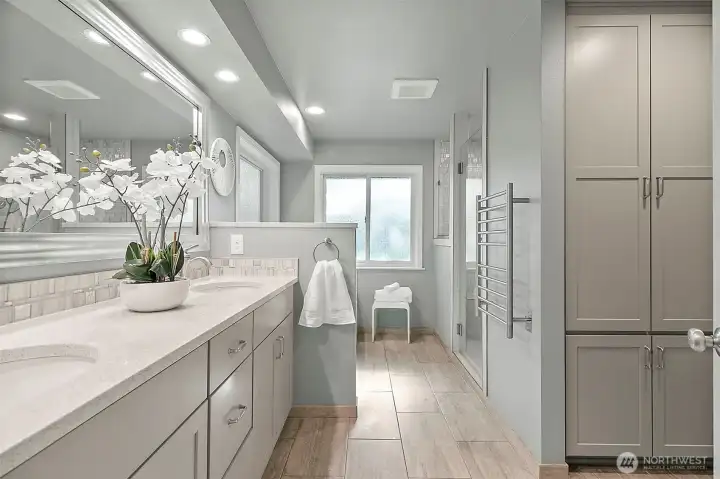 Remodeled primary spa inspired bathroom