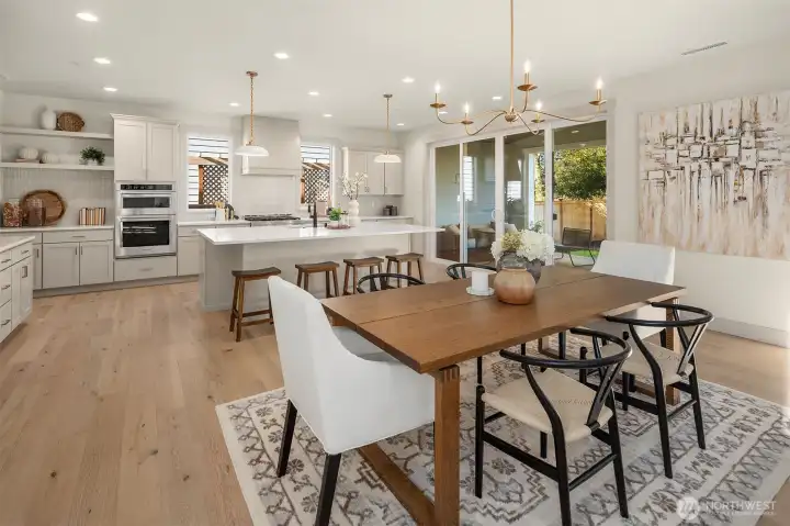 Entertainers Dream Kitchen with Eat at Bar and Dining Room space that will Accommodate a Large Table