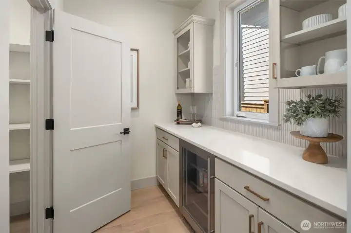 Butlers Pantry with Beverage Center