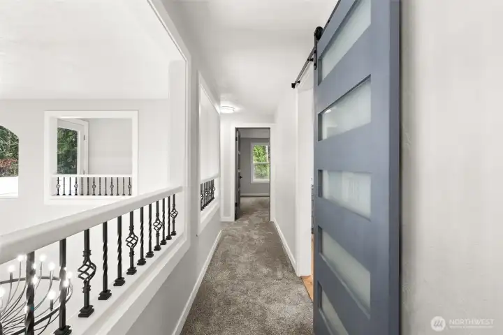 Sliding door to laundry room
