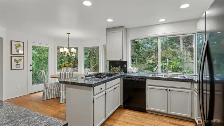 Tranquil views of the private backyard.