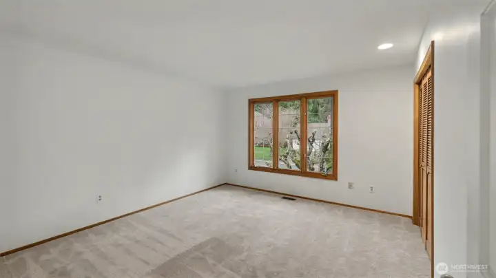 Upstairs bedroom with new carpet.