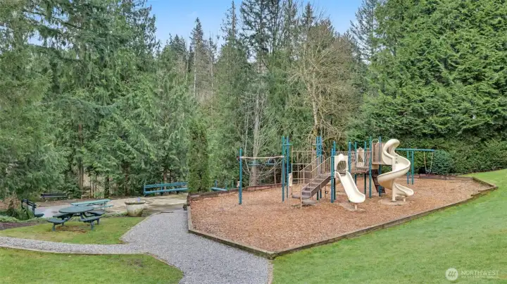 Community playground with picnic area