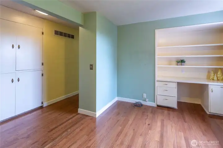Main Floor office, Built in storage in hall !!