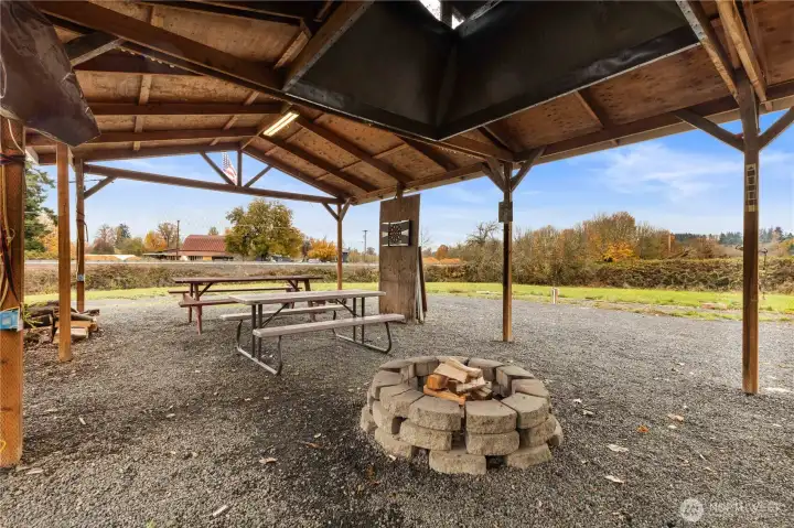 Gazebo area with ample room for seating.