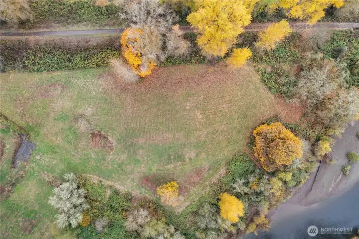 Flat, paved trail borders property for walkers and riders.