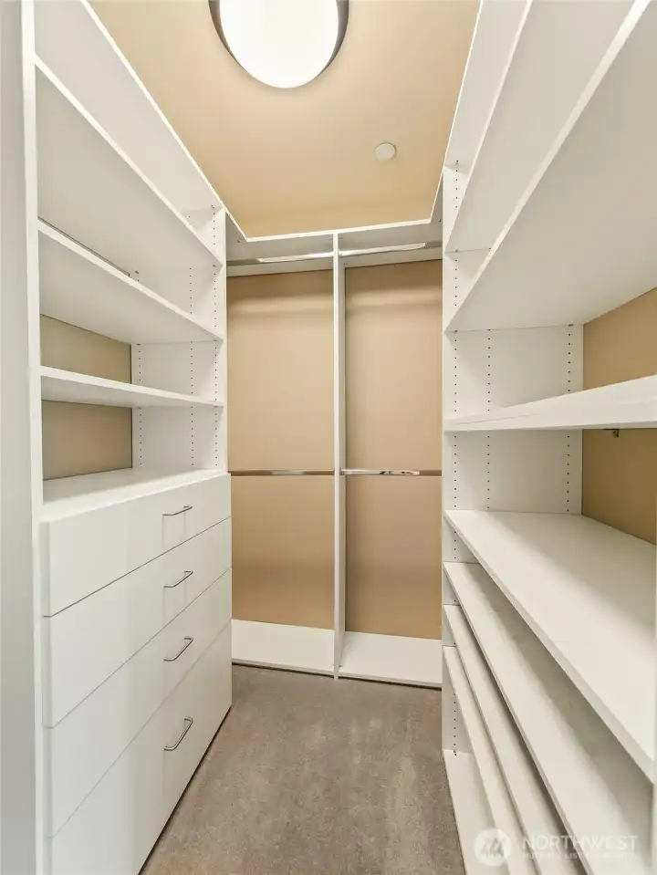 Second primary suite walk-in closet.