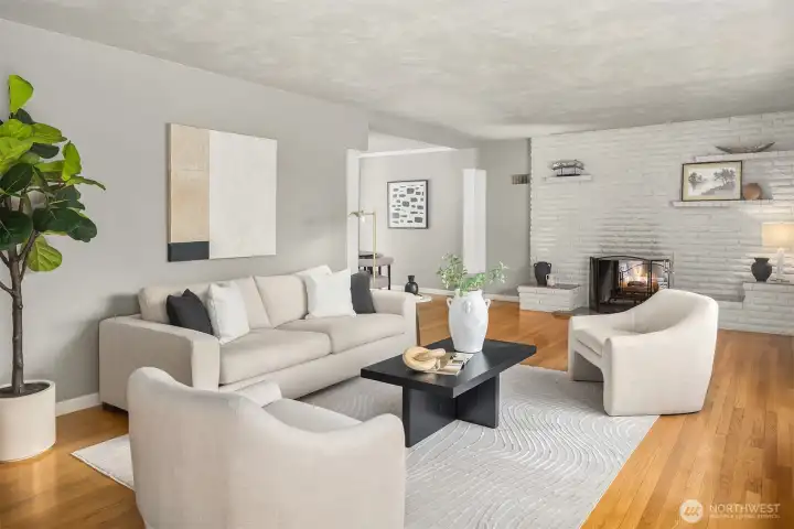 Inside spacious rooms and flowing layout.