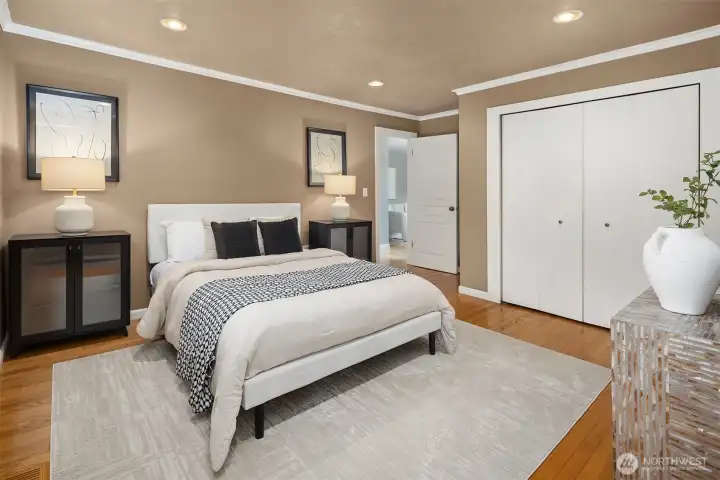 Sizable primary bedroom