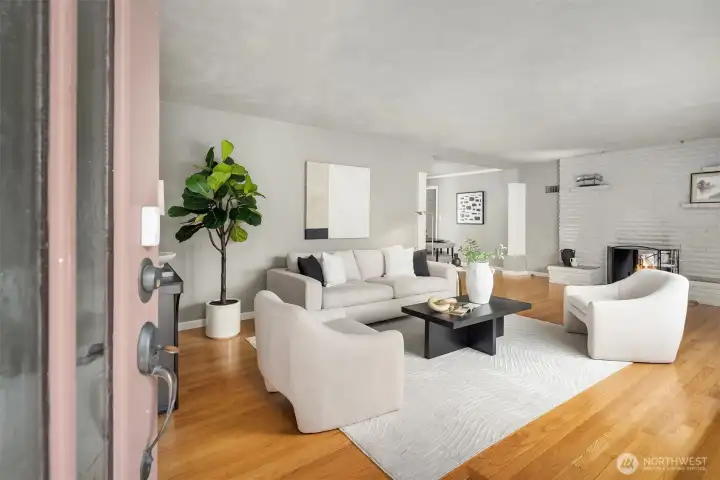 From the front door...