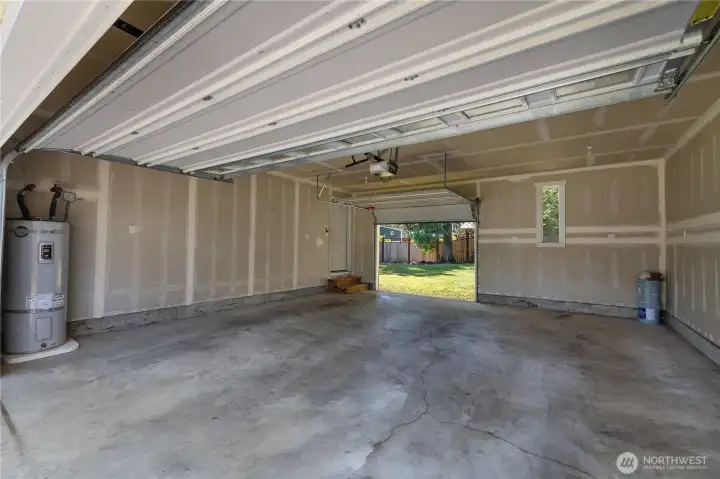 Park, store, and organize with ease in the attached 2-car garage with direct backyard access. Park, store, and organize with ease in the attached 2-car garage with direct backyard access.