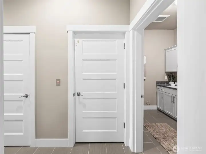 The elevator on the lower level is just next to the laundry room