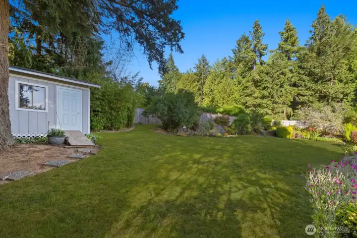 Amazing Yard Space with Storage Shed Amazing Yard Space with Storage Shed