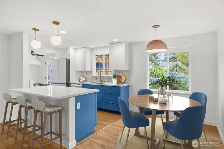 Remodeled kitchen. This photo is virtually staged. Remodeled kitchen. This photo is virtually staged.
