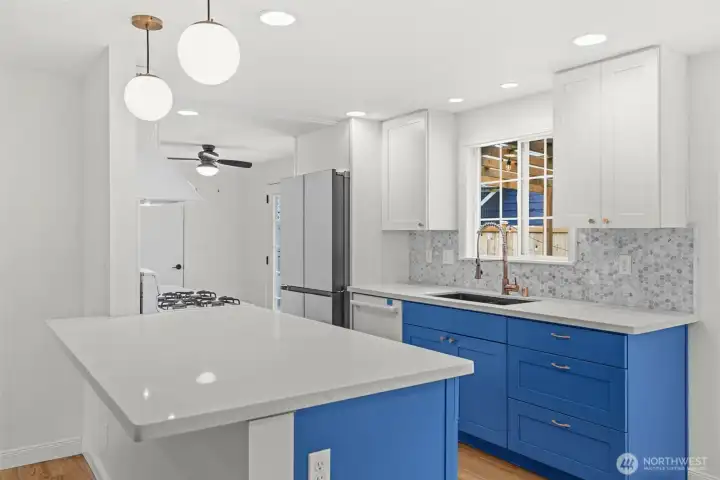 Remodeled kitchen. Remodeled kitchen.