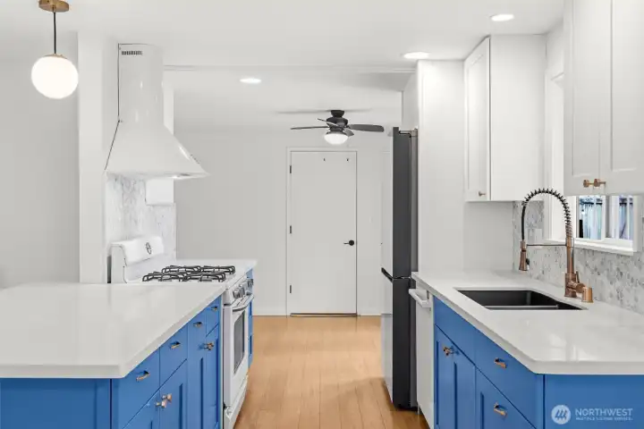Remodeled kitchen. Remodeled kitchen.
