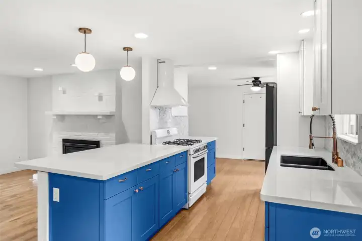 Remodeled kitchen. Remodeled kitchen.
