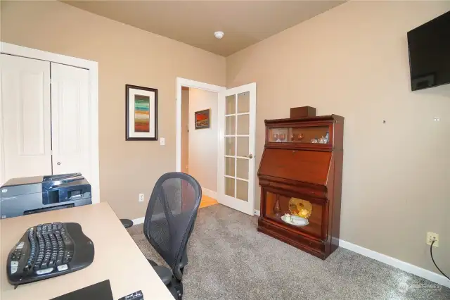 Upstairs bedroom used as an office