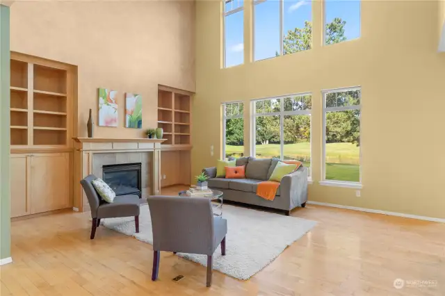 Family Rm w Wall Cabinetry