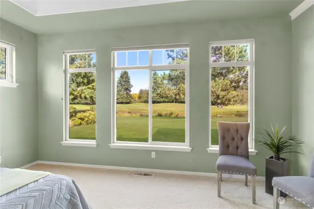 MASTER BEDROOM - Looking out to back yard and fairway...