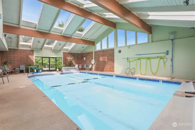 Woodcrest Estates Common Area: Clubhouse with an indoor inground pool.