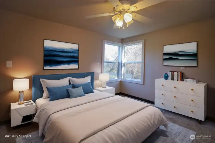 Primary bedroom decorating idea!