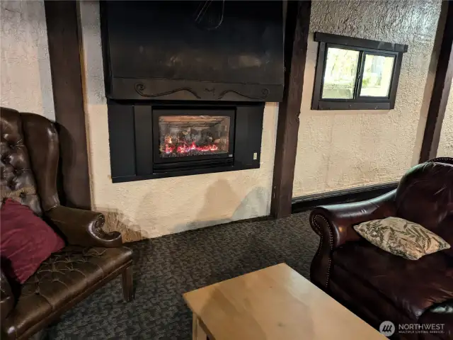 By the fire
